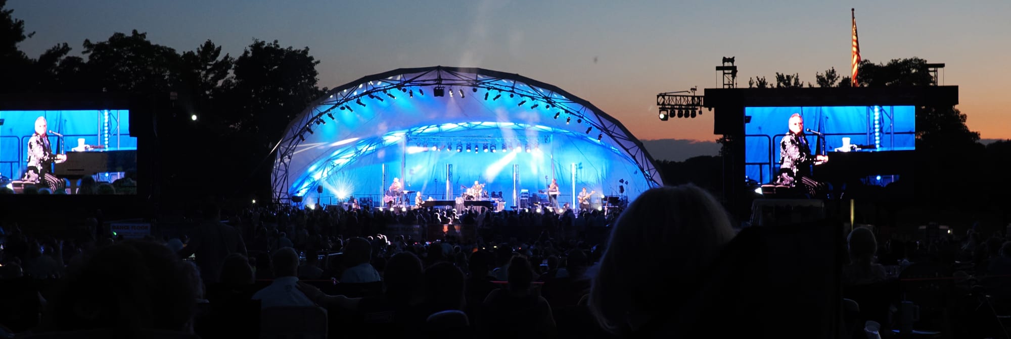 outdoor concert venue at sunset Morgantown