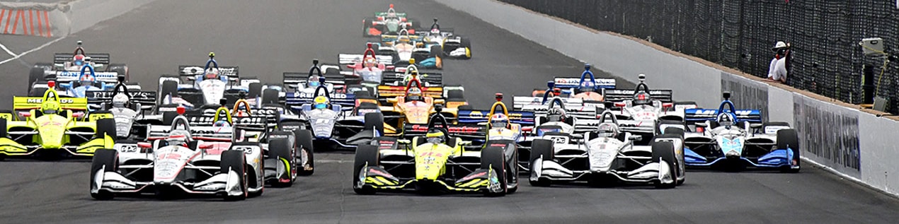 indy cars racing to through the start line Morgantown